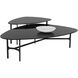 Kiernan 39.5 X 28 inch Black / Matte Black Side Table